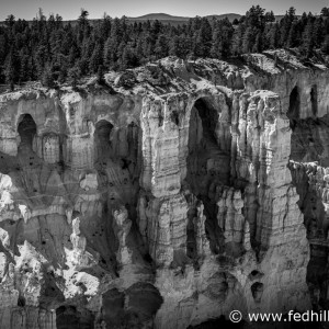 Fine art black and white photograph of Paunsaugunt Plateau in Bryce Canyon National Park, Utah.